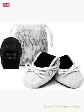 Foldable Lace Wedding Flats Comfortable Bridal Dressy Shoes